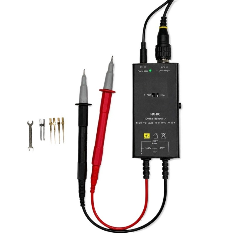 High Voltage Differential Probe 100Mhz 1300V - Voor actieve sonde, hoogspanningsgeïsoleerde differentiële sonde,