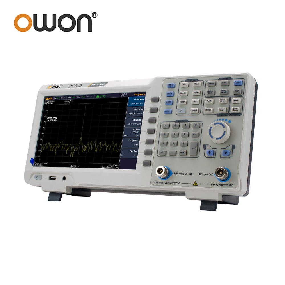 Spectrum Analyzer Tracking Generator 1.5Ghz - OWON XSA815TG Digitale Spectrum Analyzer 9