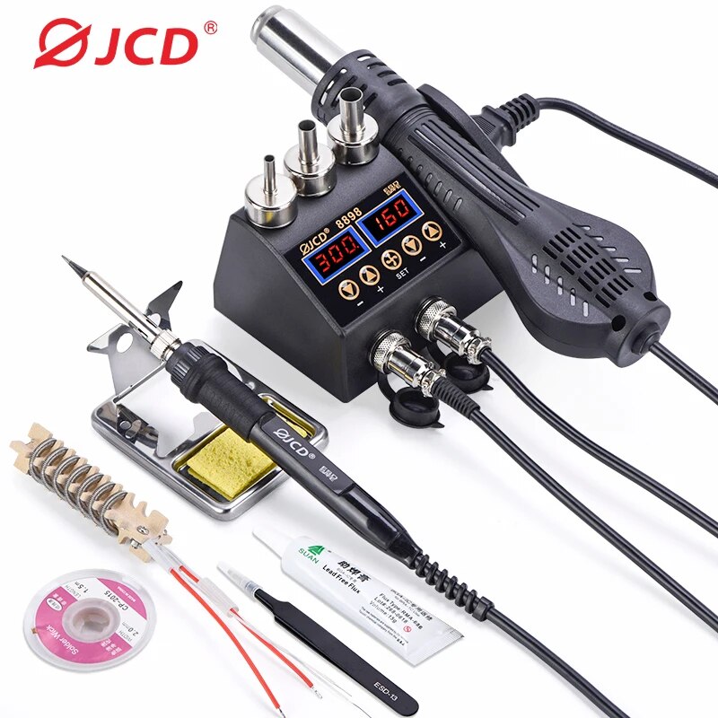 Jcd 8898 Soldeerstation 750W 2 - Smd Rework Station Hot Air Soldering 2 In 1 recensie en prijs