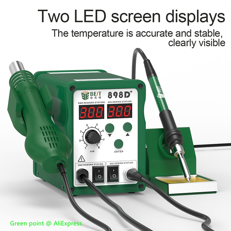 BST-898D + Led Display 2 In 1  - Smd Rework Station Hot Air Soldering 2 In 1 recensie en prijs