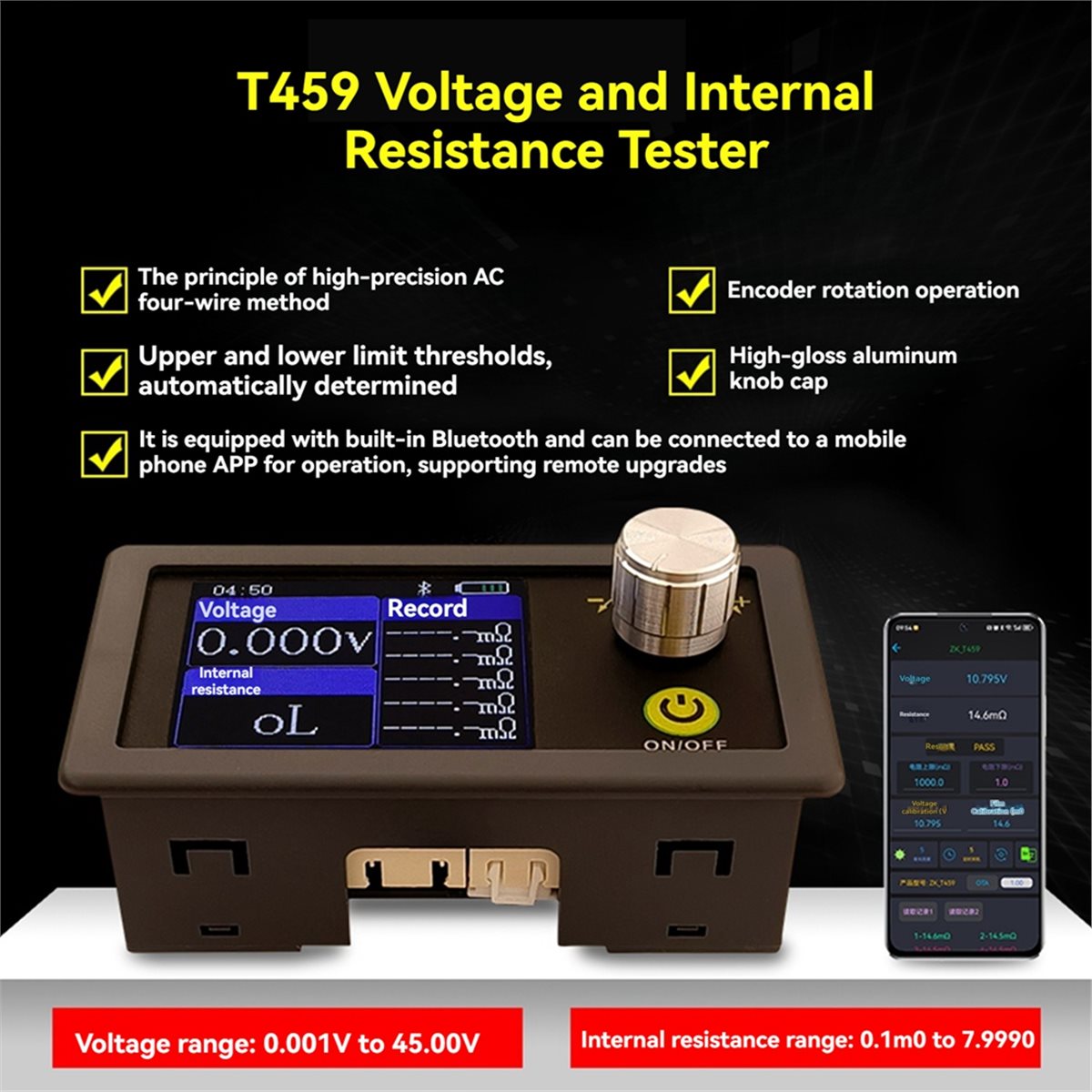 AS62 T459 DC 5V Vierdraads bat - Battery Internal Resistance Tester Four Wire recensie en prijs