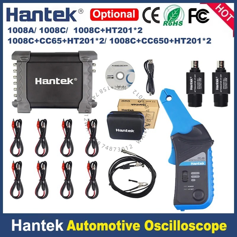 Hantek 1008c autodiagnoseappar - Automotive Diagnostic Oscilloscope 8 Channel recensie en prijs