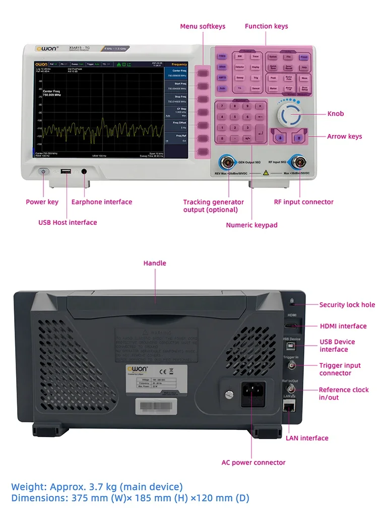 9kHz - 1.5GHz Spectrum Analysa - Spectrum Analyzer Tracking Generator 1.5Ghz recensie en prijs