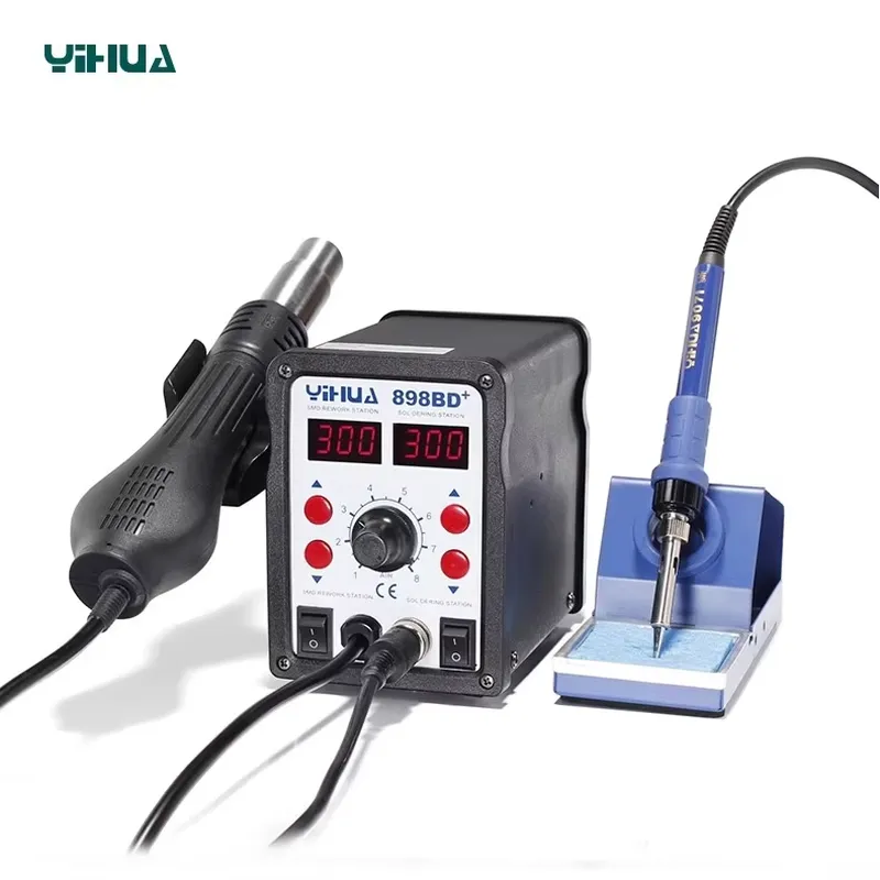 YIHUA 898BD+ 220V 2-in-1 digit - Smd Rework Station Hot Air Soldering 2 In 1 recensie en prijs